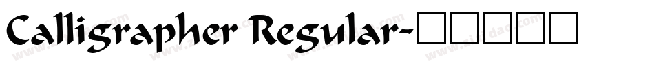 Calligrapher Regular字体转换